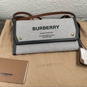 Burberry wallet on adjustable strap